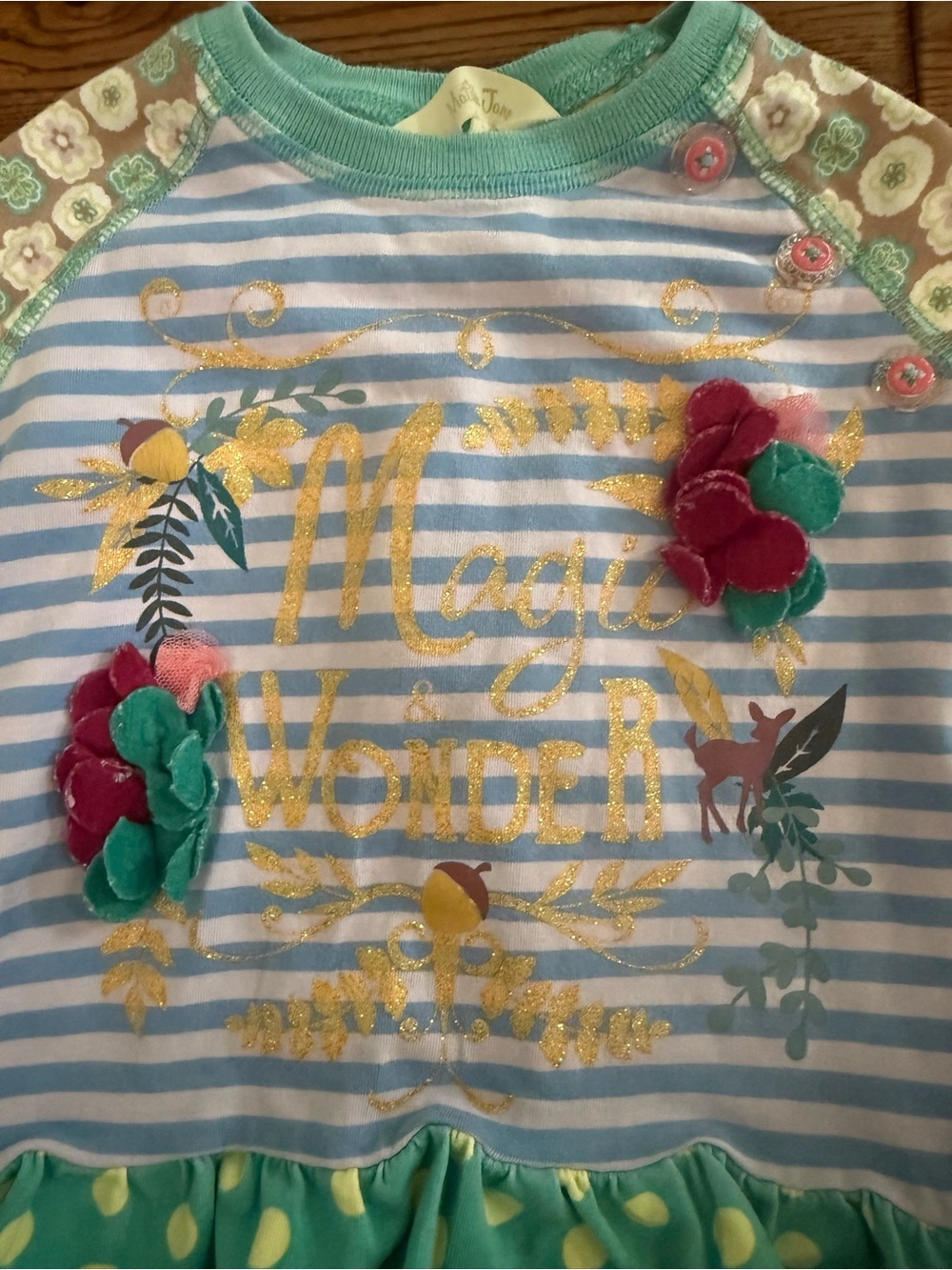Matilda Jane Magic & Wonder Glitter Tunic Top Size 2 - Picture 3 of 4